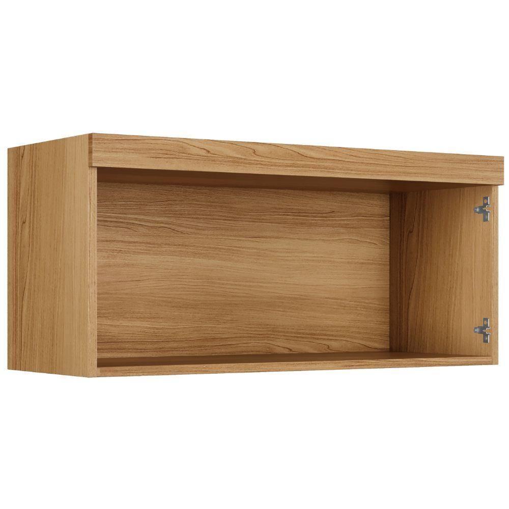 Armário Aéreo Granada 2 Portas Cinamomo Grafite Arte Móveis - 6