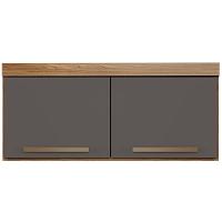 Armário Aéreo Granada 2 Portas Cinamomo Grafite Arte Móveis