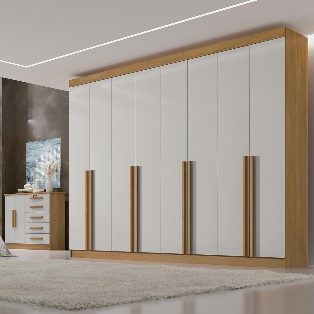 Guarda Roupa Daymont Cinamomo Off White 8 Portas 8 Gavetas D?doro - 2