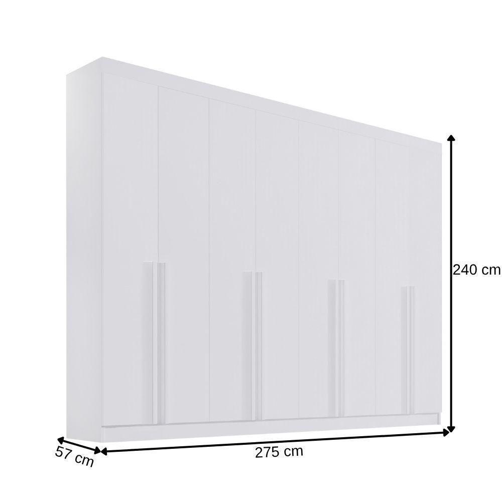 Guarda Roupa Daymont Cinamomo Off White 8 Portas 8 Gavetas D?doro - 3
