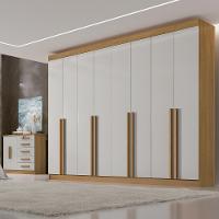 Guarda Roupa Daymont Cinamomo Off White 8 Portas 8 Gavetas D?doro - 2
