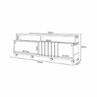 Painel Para Tv 70? Bancada Com Rodízio Karen 1.8 Cinamomo-off White H01 - DRossi - 6