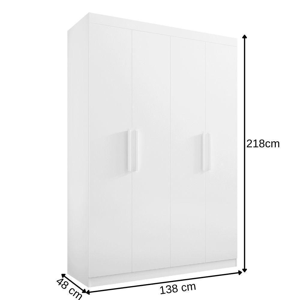 Guarda Roupa Colibri Castanho Linho 4 Portas 3 Gavetas D?doro - 3