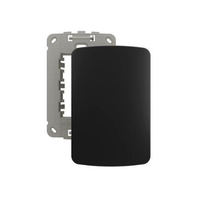 Placa Cega Com Suporte Margirius B3 Colors 4x2 Preto Ebony
