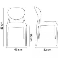 Cadeira Slick Im In área Externa E Interna (pp) Cinza - 4