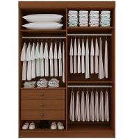 Guarda Roupa Colibri Castanho Off White 4 Portas 3 Gavetas D?doro - 2