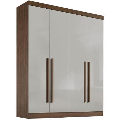 Guarda Roupa Da Vinci Plus Castanho Off White 4 Portas 3 Gavetas D?doro