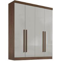 Guarda Roupa Da Vinci Plus Castanho Off White 4 Portas 3 Gavetas D?doro - 1