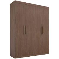 Guarda Roupa Colibri Castanho 4 Portas 3 Gavetas D?doro - 1