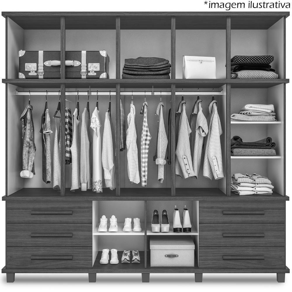 Guarda Roupa Casal Triplex 12 Portas 00103500 Malbec Lpa Malbec - 4