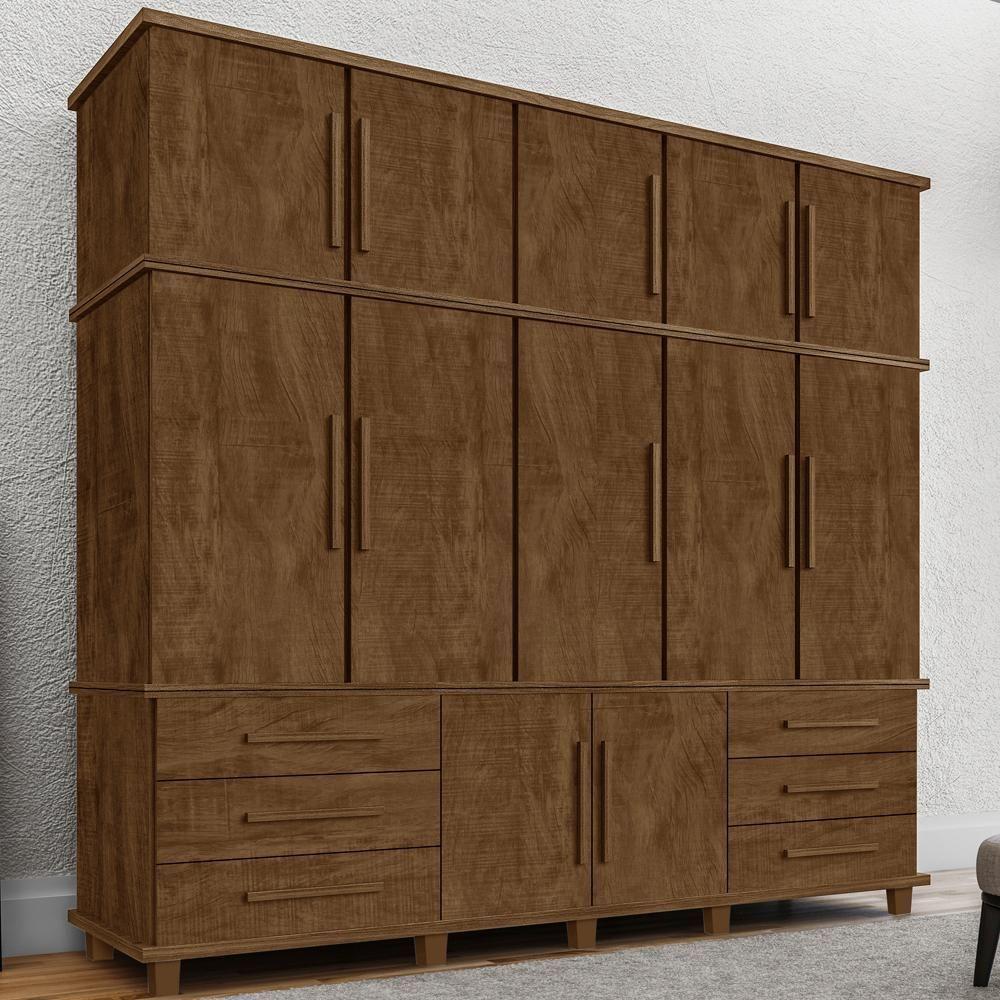 Guarda Roupa Casal Triplex 12 Portas 00103500 Malbec Lpa Malbec - 5