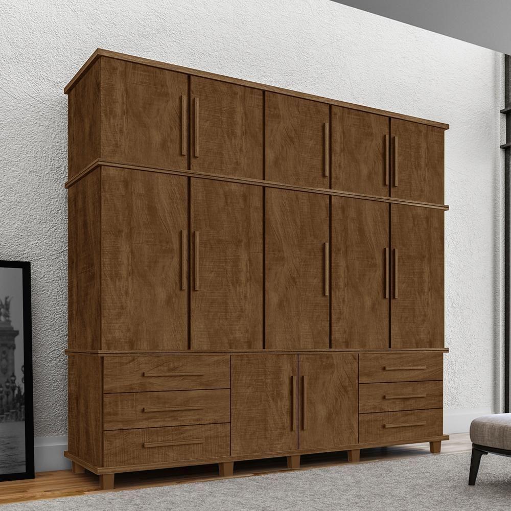 Guarda Roupa Casal Triplex 12 Portas 00103500 Malbec Lpa Malbec - 7