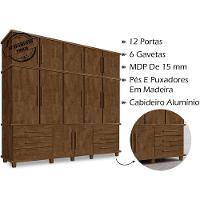 Guarda Roupa Casal Triplex 12 Portas 00103500 Malbec Lpa Malbec - 2