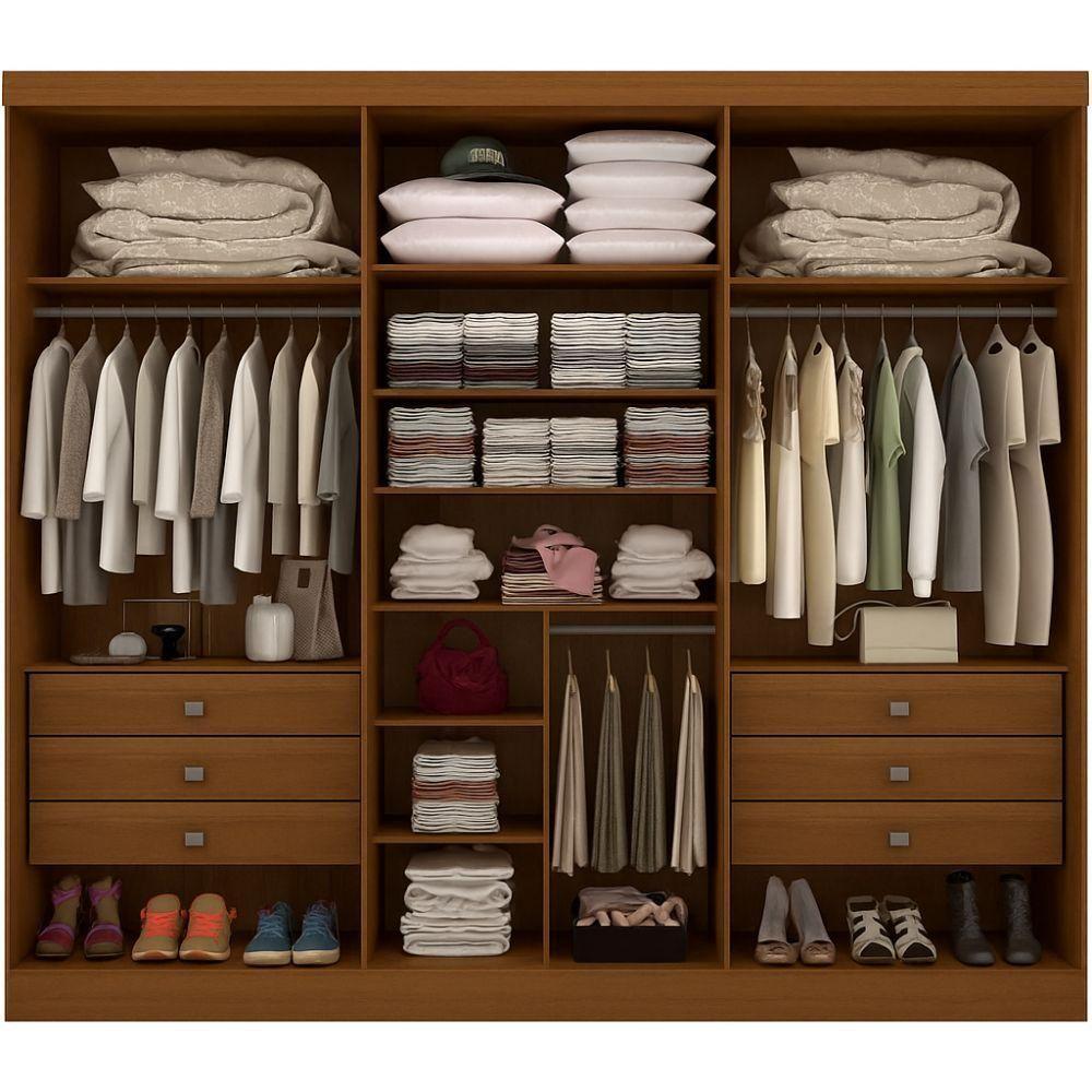 Guarda Roupa Da Vinci Plus Castanho Linho 6 Portas 6 Gavetas D?doro - 2