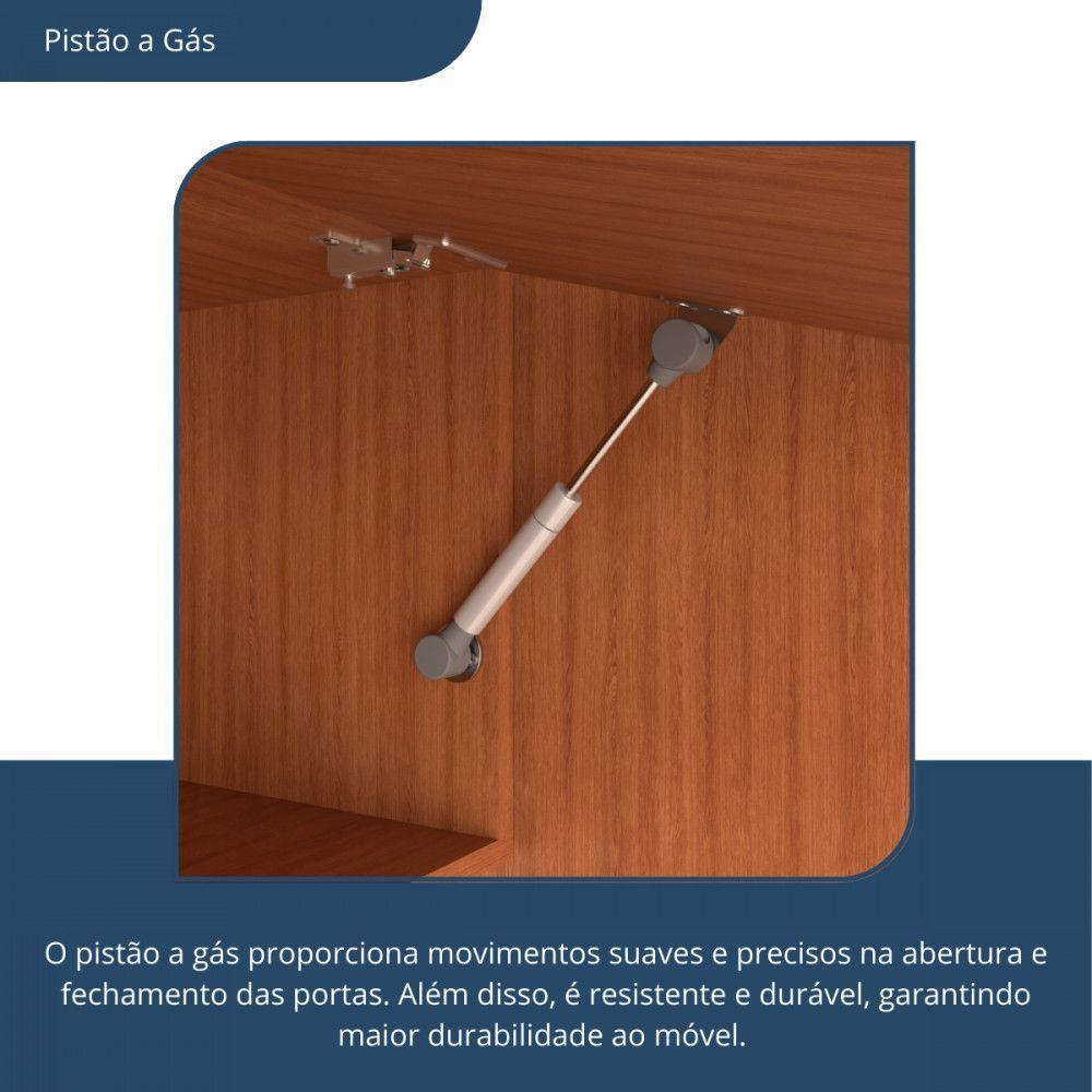 Armário De Cozinha Versatti 7 Portas 3 Gavetas Batrol Freijo Com Off White - 9