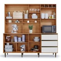 Armário De Cozinha Versatti 7 Portas 3 Gavetas Batrol Freijo Com Off White - 3