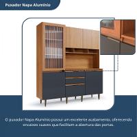 Armário De Cozinha Superiore 5 Portas 3 Gavetas Batrol Freijo/grafite - 9