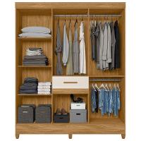 Guarda Roupa Casal Portugal 6p Espelho 165 Cm Freijo Off White Moval - 6