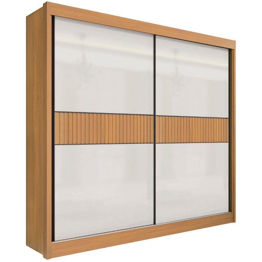 Guarda Roupa Cancun Ripado Cinamomo Off White 2 Portas 6 Gavetas D?doro - 1