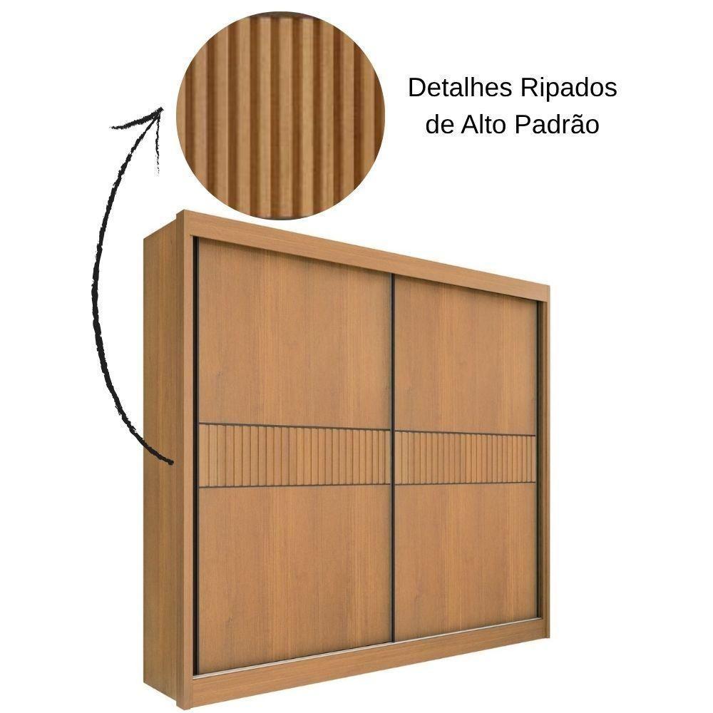 Guarda Roupa Cancun Ripado Cinamomo Off White 2 Portas 6 Gavetas D?doro - 6