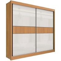 Guarda Roupa Cancun Ripado Cinamomo Off White 2 Portas 6 Gavetas D?doro - 1