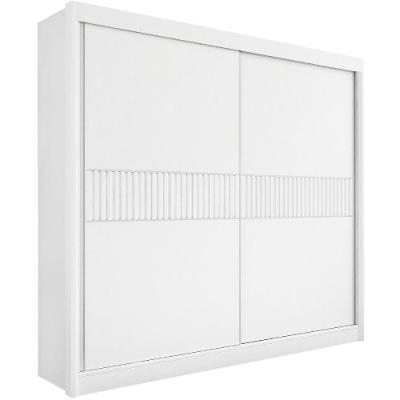 Guarda Roupa Cancun Ripado Branco 2 Portas 6 Gavetas D?doro