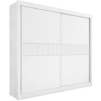 Guarda Roupa Cancun Ripado Branco 2 Portas 6 Gavetas D?doro - 1