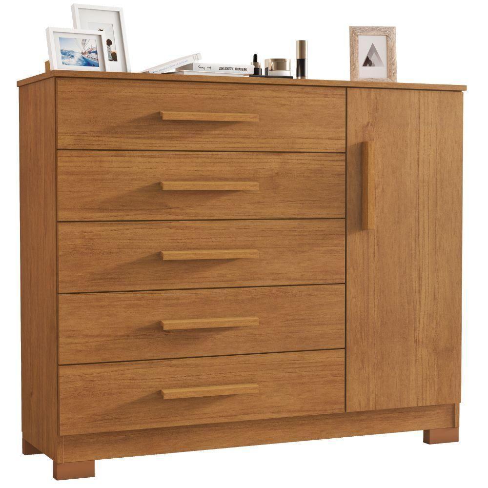 Cômoda Pietra Cinamomo 1 Porta 5 Gavetas Jcm Movelaria - 1