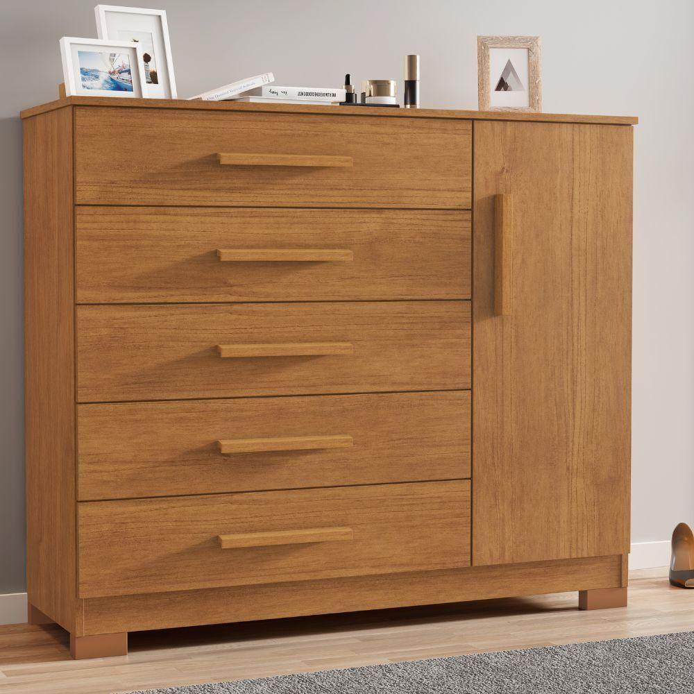 Cômoda Pietra Cinamomo 1 Porta 5 Gavetas Jcm Movelaria - 2