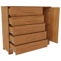 Cômoda Pietra Cinamomo 1 Porta 5 Gavetas Jcm Movelaria - 5