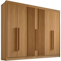 Guarda Roupa Athos Ripado Cinamomo 6 Portas 7 Gavetas D?doro - 1