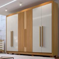Guarda Roupa Athos Ripado Cinamomo Off White 6 Portas 7 Gavetas D?doro - 2