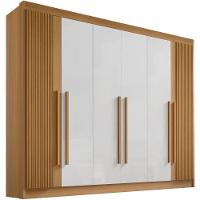 Guarda Roupa Athos Ripado Cinamomo Off White 6 Portas 7 Gavetas D?doro - 6