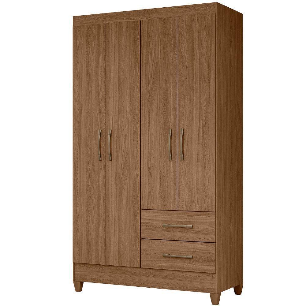 Guarda Roupa Solteiro Chile 4p 103 Cm Carvalho Moval Carvalho - 1