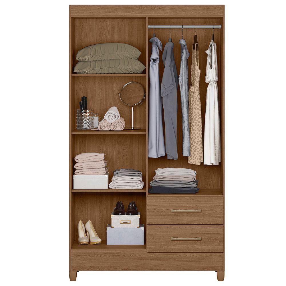 Guarda Roupa Solteiro Chile 4p 103 Cm Carvalho Moval Carvalho - 5