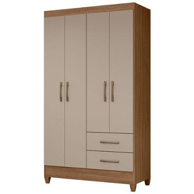 Guarda Roupa Solteiro Chile 4p 103 Cm Carvalho Fendi Moval