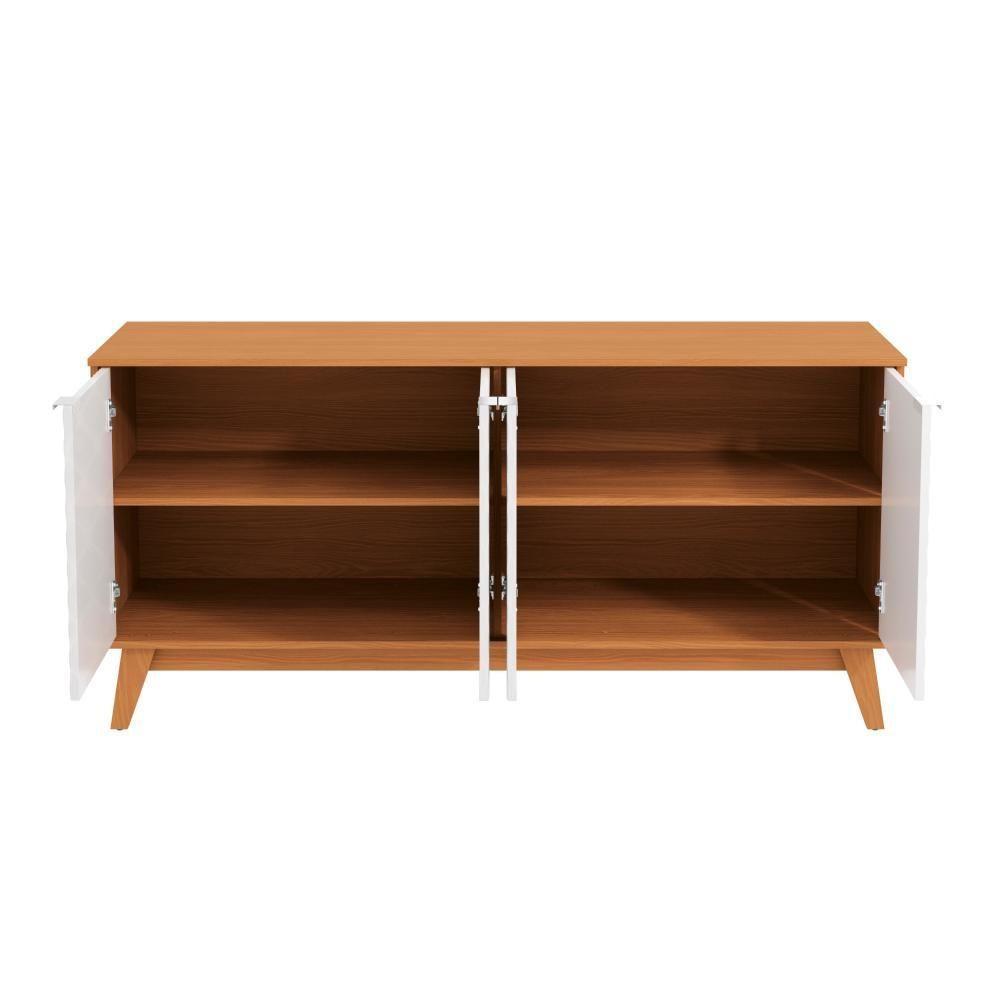 Aparador Kappesberg 4 Portas 3d Canela-branco 180cm - 7