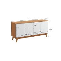 Aparador Kappesberg 4 Portas 3d Canela-branco 180cm