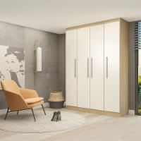 Guarda Roupa Solteiro 160x218cm Modulado Selene 3 Peças Menu Marrom - 1