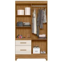 Guarda Roupa Solteiro Madri 4p Espelho 110 Cm Freijo Off White Moval - 6