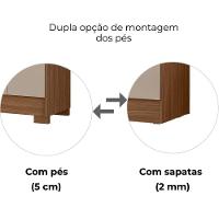 Guarda Roupa Casal 10 P Espelho 216 Cm Alasca Carvalho Fendi Moval - 6