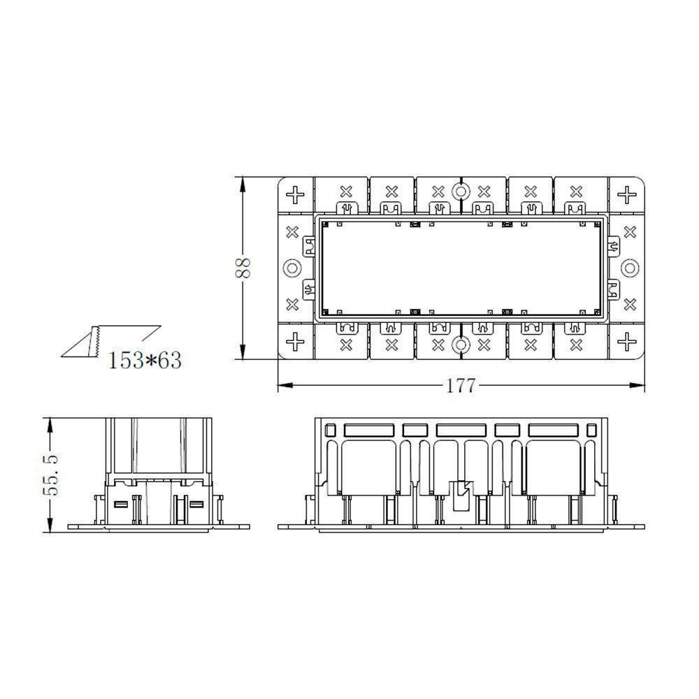 Moldura No-frame Nordecor 6682 Para 3 Módulos Tap Branco - 3