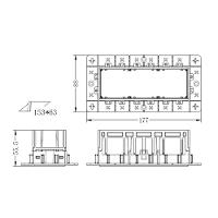 Moldura No-frame Nordecor 6682 Para 3 Módulos Tap Branco - 3