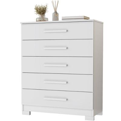 Cômoda Cristina Branco 5 Gavetas Jcm Movelaria