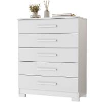 Cômoda Cristina Branco 5 Gavetas Jcm Movelaria - 1