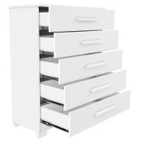 Cômoda Cristina Branco 5 Gavetas Jcm Movelaria