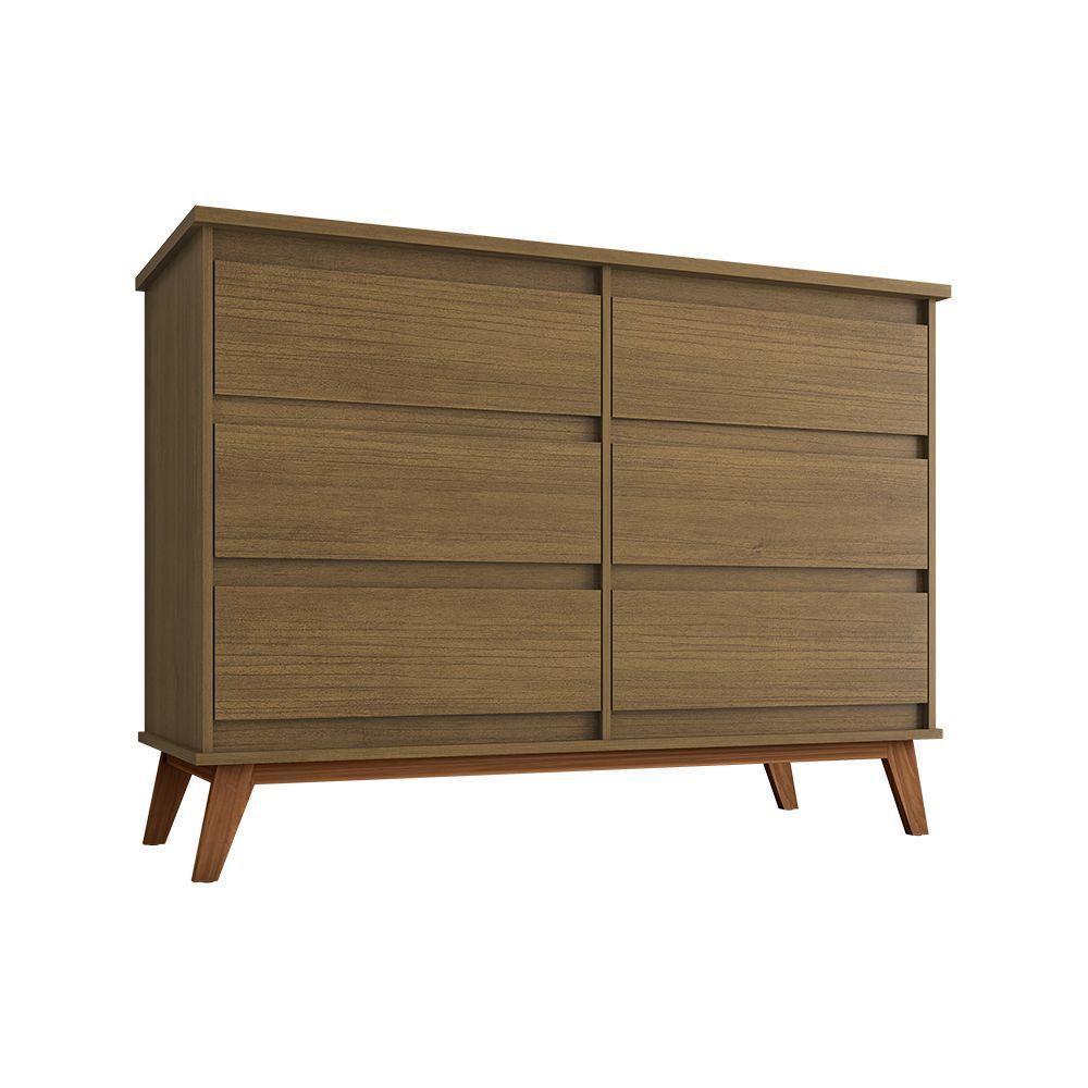 Cômoda Para Quarto Londres 6 Gavetas - Amêndoa - 2