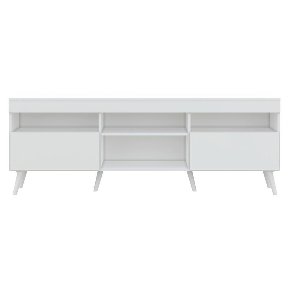 Rack Tv 65" Retrô 2 Portas Paris Multimóveis V3327 Branco Branco - 3
