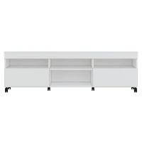 Rack Tv 65" Com Rodízios E 2 Portas Paris Multimóveis V3325 Branco Branco - 3