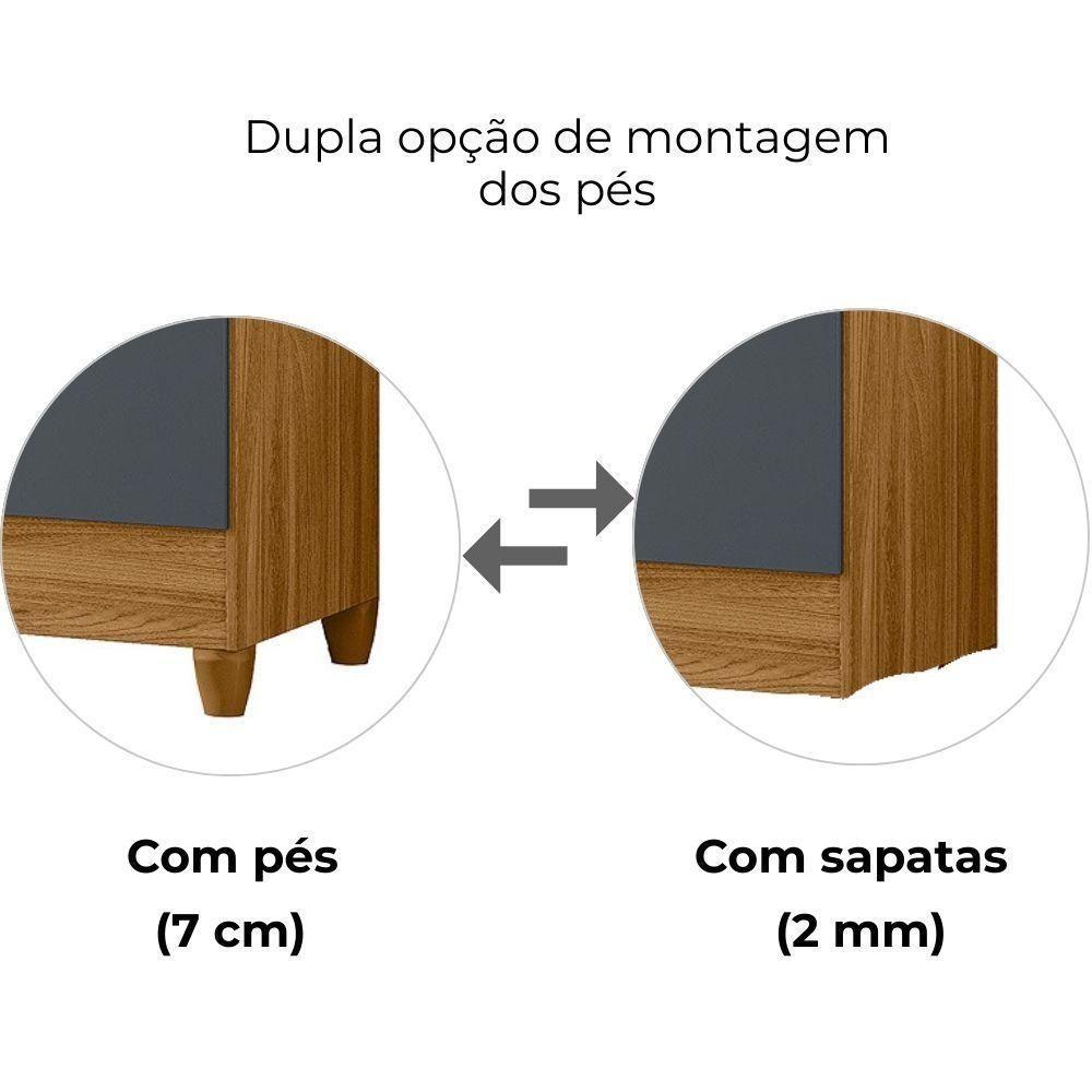 Guarda Roupa Casal Ms912 6p 165 Cm Freijo Cinza Moval - 5